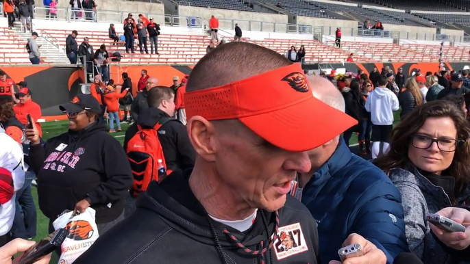 Gary Andersen after Oregon State Beavers wrap up spring football