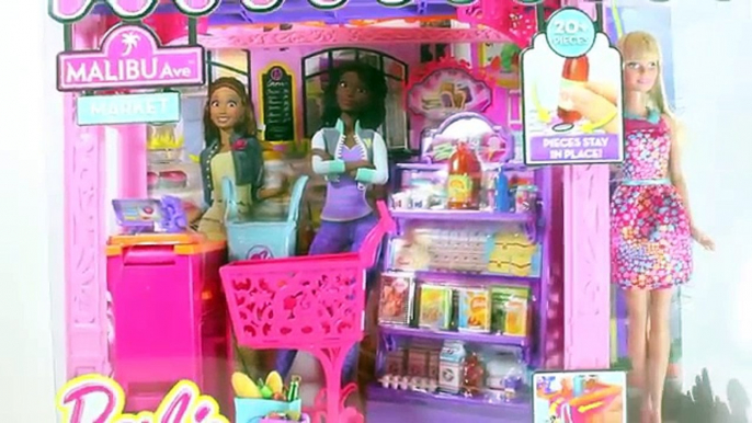 Un en Cra comida congelado en en vida mercado jugar compras el con Barbie dreamhouse malibu doh elsa