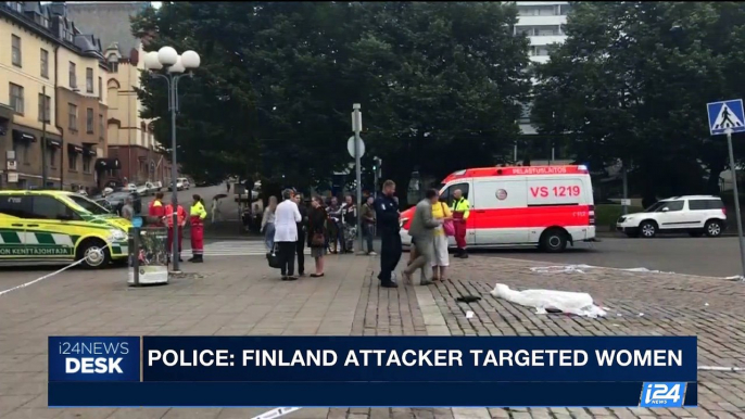 i24NEWS DESK | Police: Finland attacker targeted women | Sunday, August 20th 2017