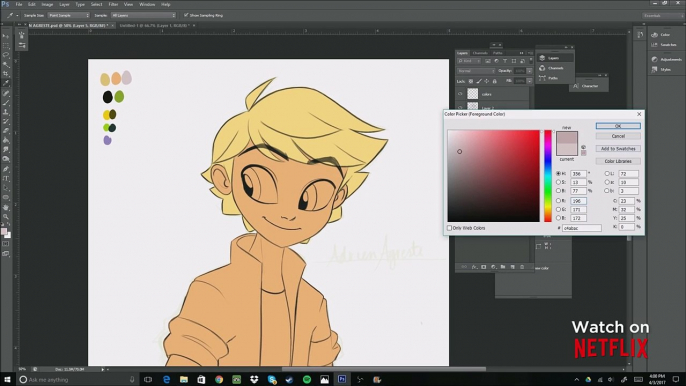 Miraculous Ladybug - Speed Drawing Adrien | Tales of Ladybug and Cat Noir