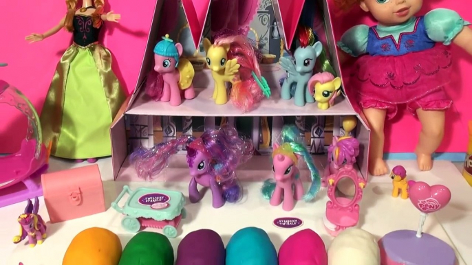 GIANT MY LITTLE PONY Surprise Eggs Compilation Play Doh - Twilight Sparkle Fluttershy Toys