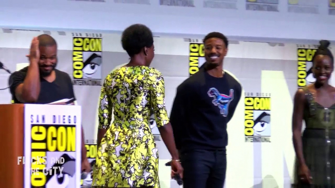 BLACK PANTHER Comic Con Panel Chadwick Boseman, Lupita Nyongo, Danai Gurira, Michael B. J