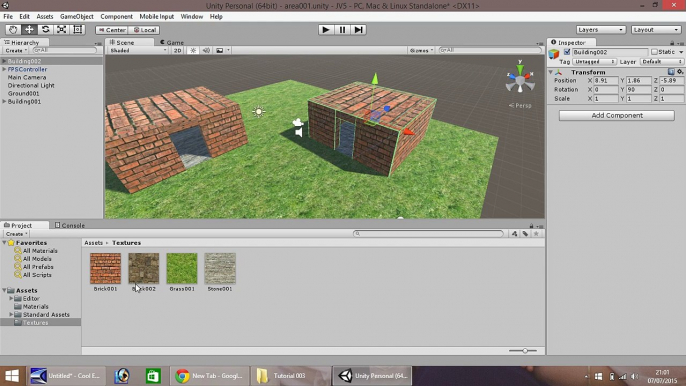 Unity 5 & Unity 2017 Tutorial For Beginners - How To Make A Game - Part 003 - Building, Terrain