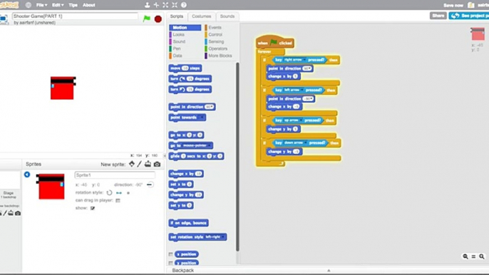 Juego rasguño disparo Tutorial 6