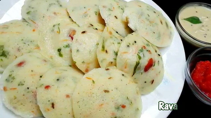 Rava Idli Recipe - Soft and Spongy South Indian Suji Idli