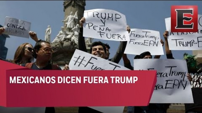 Capitalinos protestan por visita de Trump a México