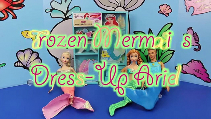 Et poupée gelé petit sirène plongée en apnée jouets Elsa ariel disneycartoys hawaii barbie mermai