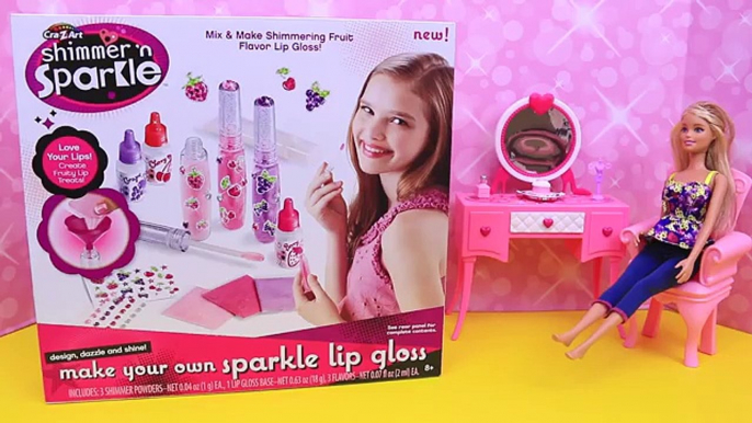 Lip Gloss Makeup Maker ❤ DIY Make Your Own Lip Balm Cosmetics & Stickers Girls Toy Review