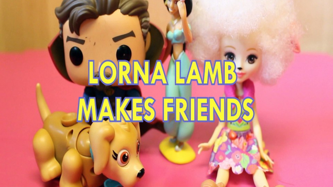 LORNA LAMB MAKES FRIENDS PRINCESS JASMINE DISNEY DR STRANGE ENCHANTIMALS PETS PARADE , MARVEL , PIXAR TOYS