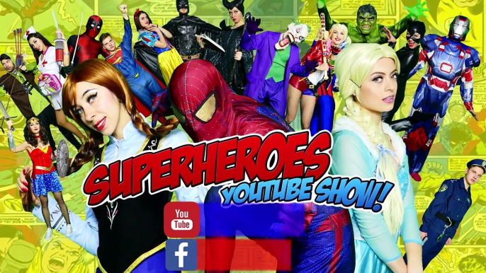 Y desafío pedo congelado divertido en en bromista película broma hombre araña superhéroes Vs elsa poo real