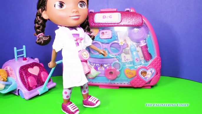 Médico ojo júnior conjunto juguetes vídeo Doc mcstuffins disney doc mcstuffins unboxing