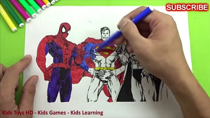 Бэтмен раскраска Справедливость лига страницы человек-паук