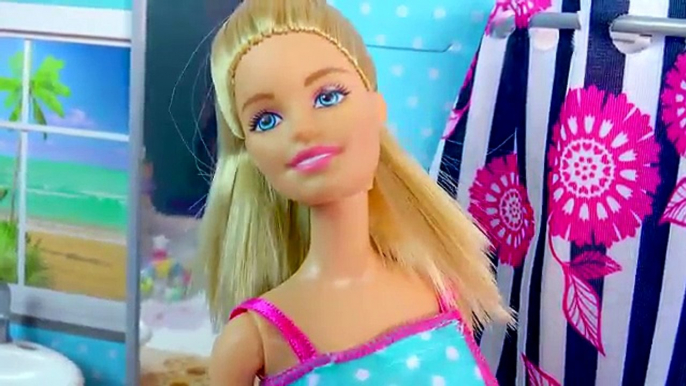 Барби ванная комната щетки роскошный кукла Получает Маска Набор для игр готовые Душ зубы с playdoh