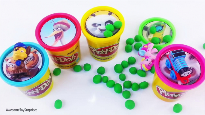 Colores crema tazas puntos huevos huevos huevos hielo Aprender sorpresa juguete Kung fu panda 3 playdoh dippin