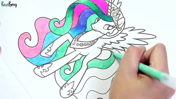 Livre coloration pour enfants petit mon poney Princesse jouet vidéo Pages celestia mlp art |