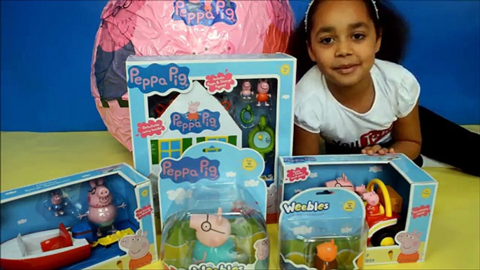 Le plus grand Oeuf des œufs géant porc jouet jouets Peppa surprise surprend treehouse george daddypig hol