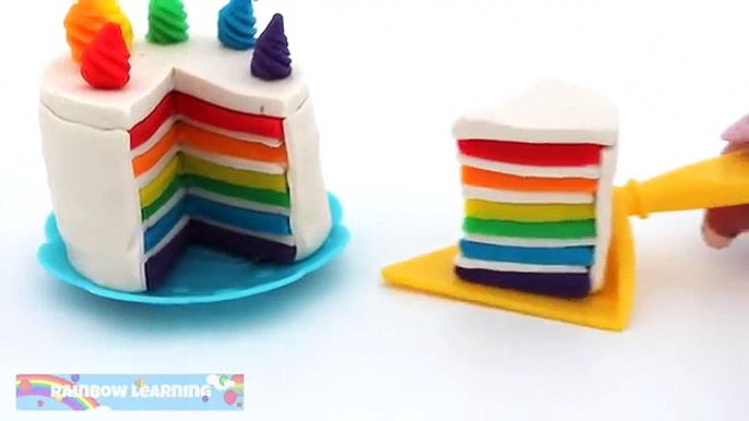 Un et un à un un à gâteau Créatif bricolage pour Comment enfants faire faire pâte à modeler arc en ciel niveaux à Il Arc-en-ciel