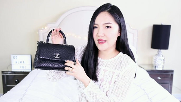 【Alma哟】Chanel香奈儿蟒蛇皮coco handle开箱&测评&上身效果 | Chanel Python Coco Handle Unboxing& Review