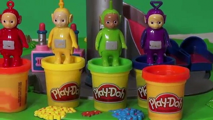 Play Doh Teletubbies fun building The Noo Noo with Tinky Winky, Dipsy, LaaLaa, and Po