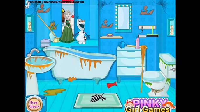 Cuarto de baño limpieza Inglés para congelado completo juego Niños invierno elsa