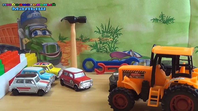 Dieciséis coches de dibujos animados mundo de las máquinas de todas las series de series consecutivas 1-40 de los dibujos animados educativos