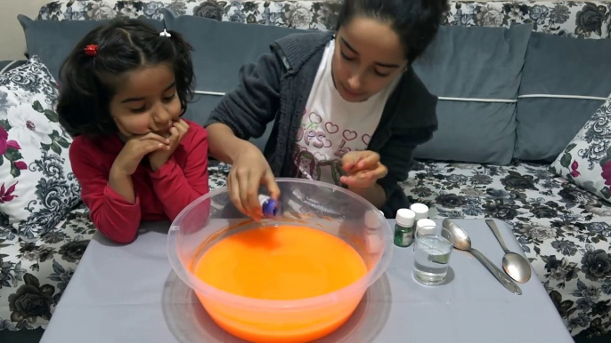 Super Mega Slime yapımı slime yağmuru.DIY Mega Giant JUMBO Slime