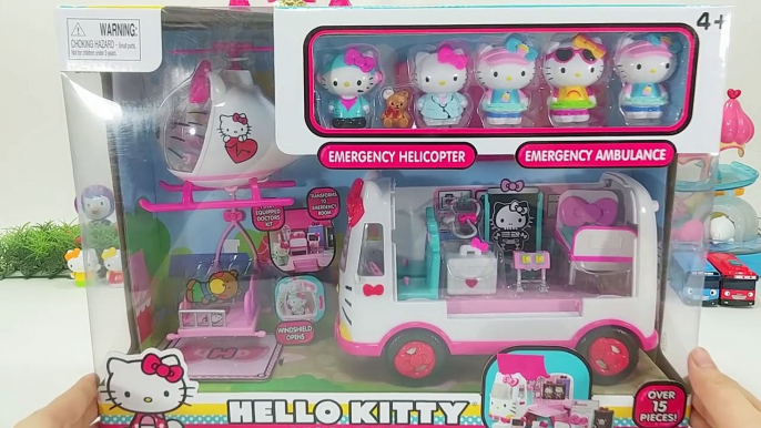 헬로키티 헬리곱터 구조 의사놀이 병원놀이 세트 뽀로로 장난감 Hello Kitty Rescue Set Hospital Toys play pororo