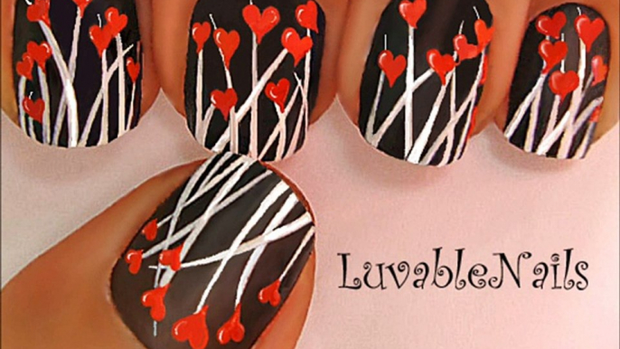 Valentines Day Heart Nail Art Tutorial - Valentines Day Nails for Valentines Day Nail Art Valentines Day nail designs 4