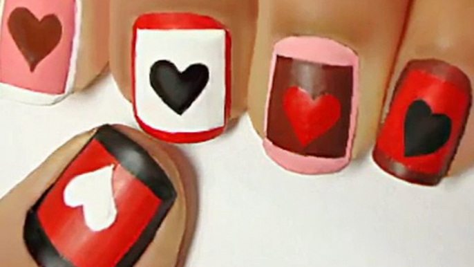 Valentines Day Heart Nail Art Tutorial - Valentines Day Nails for Valentines Day Nail Art Valentines Day nail designs(3)