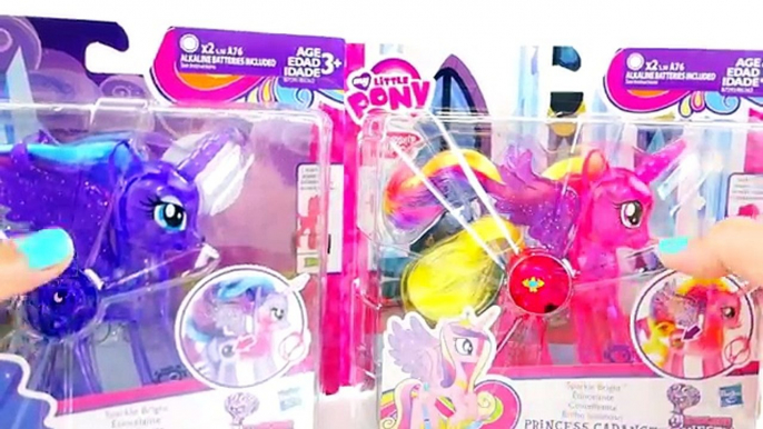 My Little Pony Princess Cadance Princess Luna Sparkle Brights Light up and Glow Pony and P