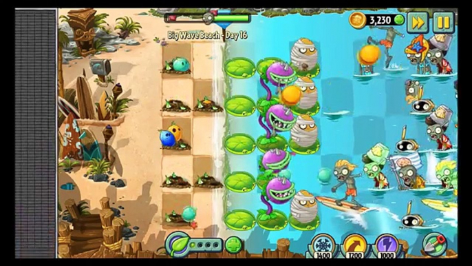 Dieciséis Playa grandes día plantas Ola zombis Vs 2 |