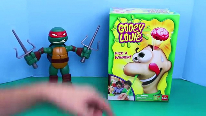 Yucky Boogers! Gooey Louie Sticky Snot Game Play Doh Boogers with a Ninja Turtle by ToysRe