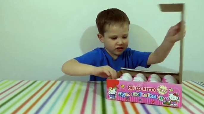 Huevos huevos huevos hola hola hola ¡hola ¡hola bote sorpresa juguetes de huevos de Hello Kitty con juguetes abierta sorpresa