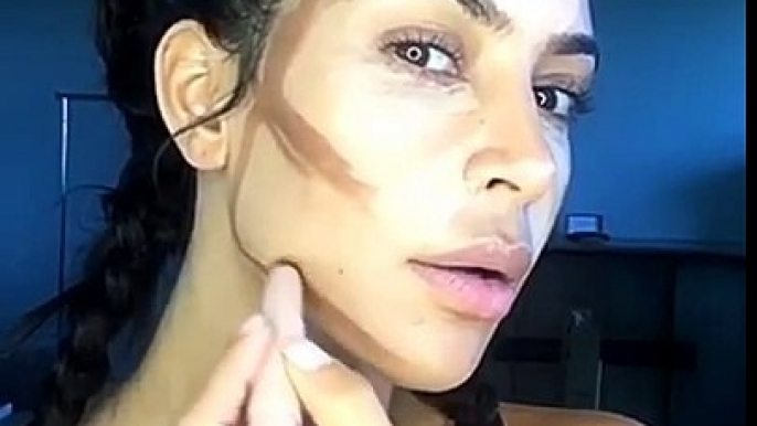 Kim Kardashian _ Snapchat _ July 6, 2017 _ Makeup Tutorial using KKW Beauty Contour Kit (re-stock)