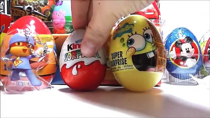 Des voitures la magie Magie Nouveau et 3 oeufs kinder surprise avions collection Schtroumpf kinder SURPRIS