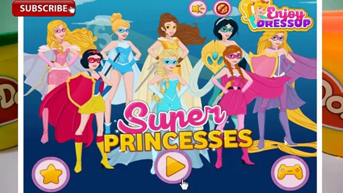 Disney Princesses as Superheroes - Elsa Anna Rapunzel Ariel Jasmine Dress Up Games for Kid