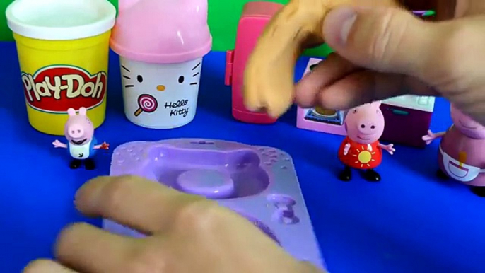 Banane complet grand-mère bonjour Salut minou porc pâte à modeler la télé Peppa gorge playdough wo