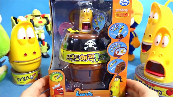 Larva 라바 사운드해적통게임 다이노포스 뽀로로 또봇 미니 장난감 놀이 Larva sound mini game & Pororo Tobot toys