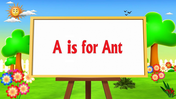 A is for Ant Nursery rhymes - 3D Animation ABC Animals Alphabet song for children