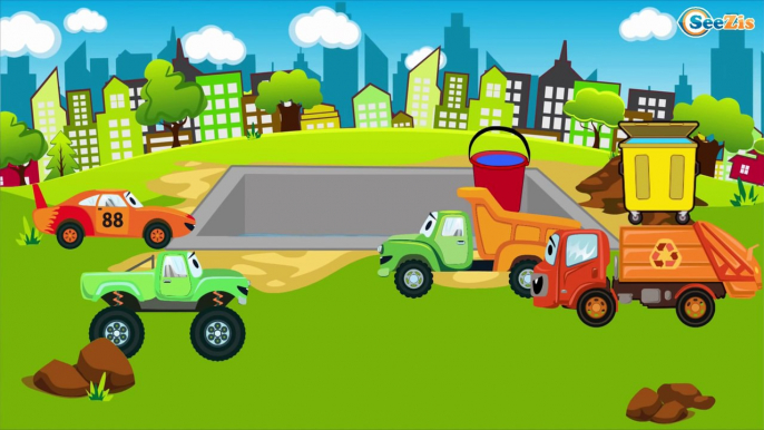 Diggers Cartoons for kids. Digger, Truck, Excavator Kids Cartoon. Trucks for Children Part 2