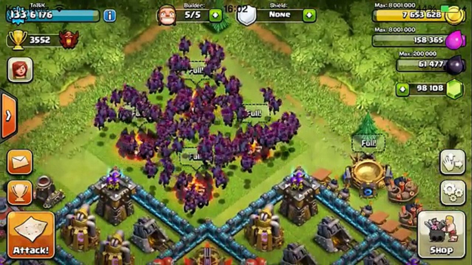 Clash of Clans Gemming LVL 7 Minions 120 Max Minion Raids| MAX LVL 7 MINIONS ROCK!