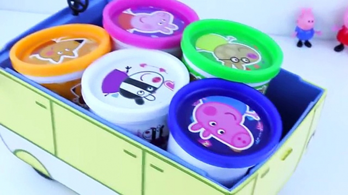 Boîtes pâte porc jouer doux jouet avec Peppa doh desserts peppa george