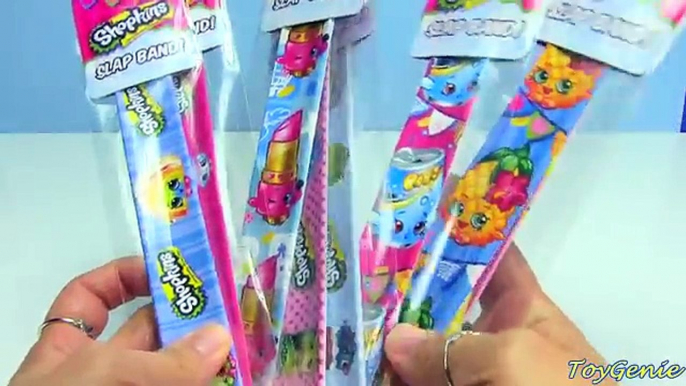 Lippy Lips Plush + 8 Shopkins Season 2 Video Toy Slap Bands Bracelets Unboxing Video - Coo