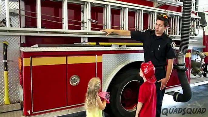 Kids Fire Engine and Fire Station Tour - Fire Truck Videos for Children