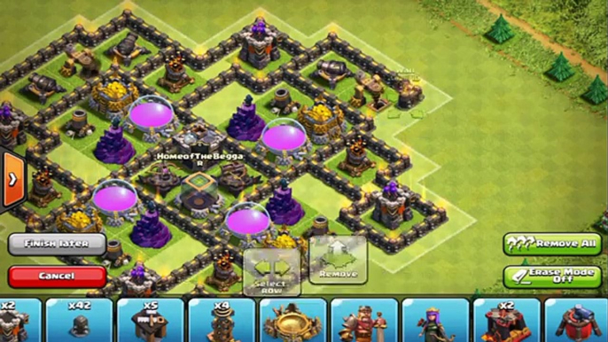 Clash of clans - Th9 farming base / Town hall 9 with 2 air sweepers New Update + Speed bui