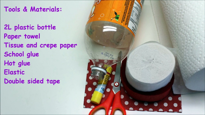 DIY Doll Dress: Tissue/Crepe Paper and Water Bottle Dolls - Recycled Bottles Crafts