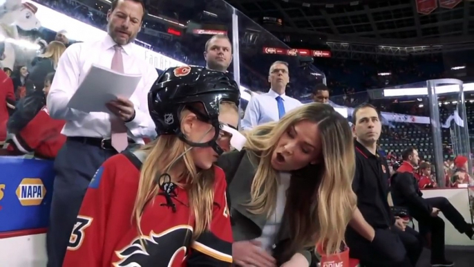 Legally blind Flames fan watches hockey for first time