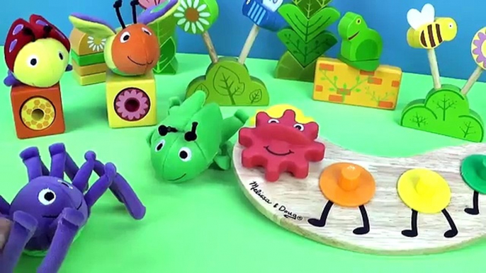 Милые насекомые спасают гусеницу - Мультики для самых маленьких детей с игрушками Melissa & Doug