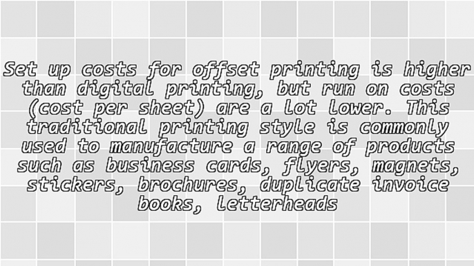 Printing Technology Used for Business Cards, Stickers, Letterheads, Flyers Etc