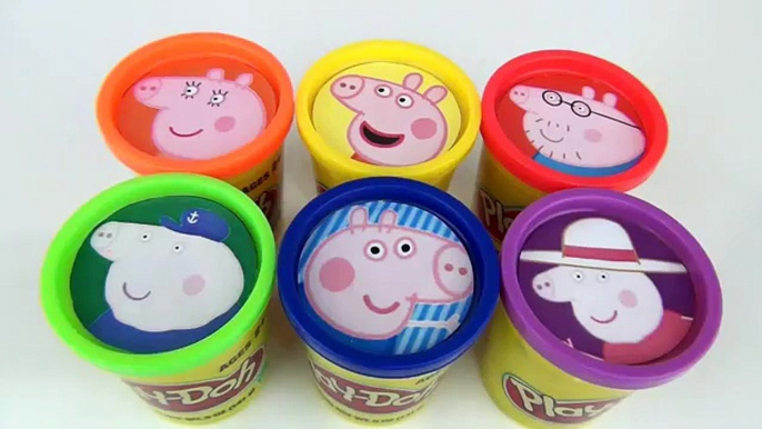 Les couleurs amusement amusement enfants Apprendre entaille porc jouer jouets Peppa doh surprises jr peppa animal